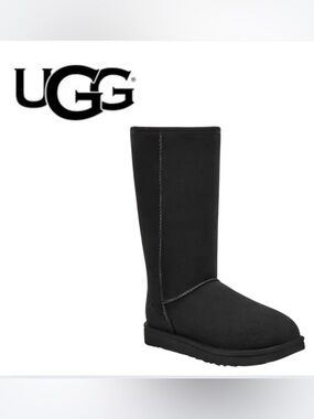 UGG Black Classic Tall Sheepskin Boot